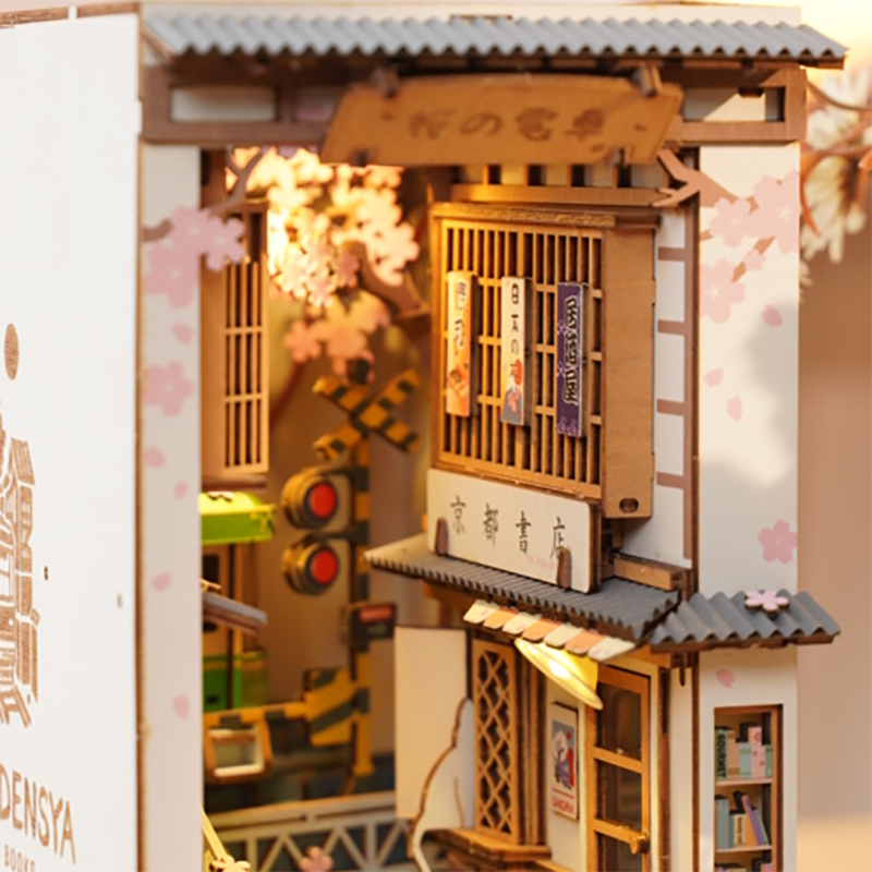 Rolife Sakura Densya 3D Wooden DIY Miniature House Book Nook TGB01