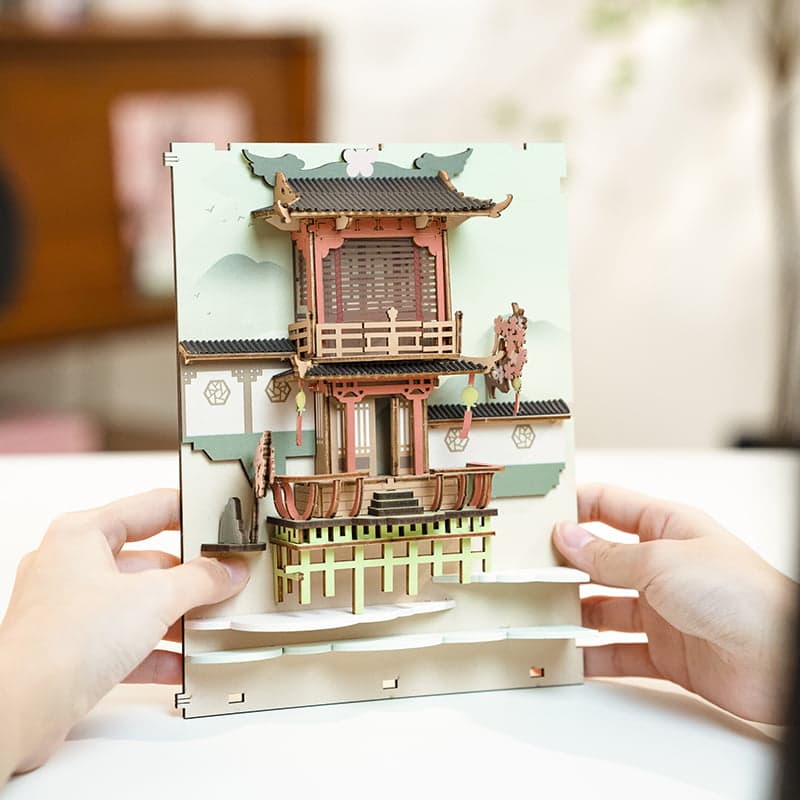 rolife holiday garden house 3d wooden diy miniature house book nook