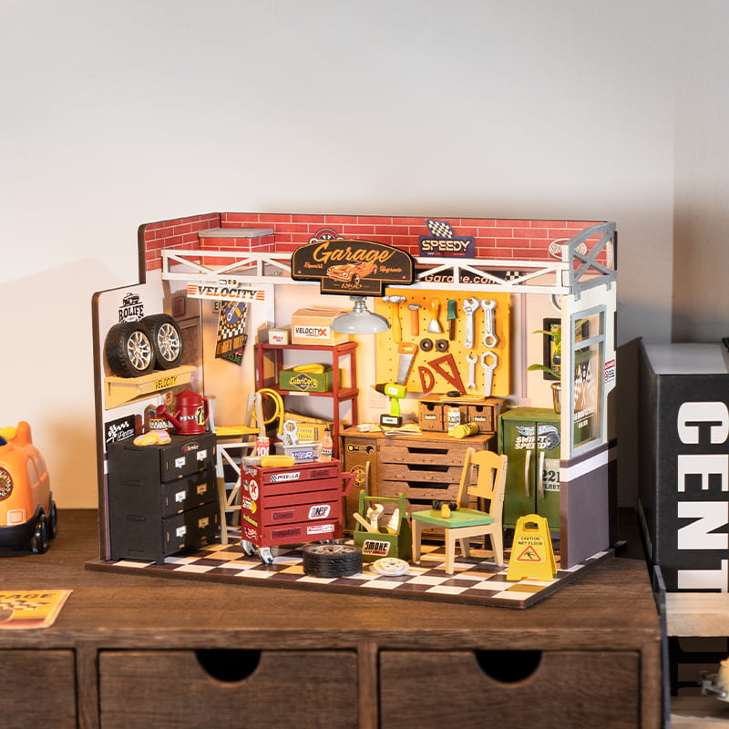 Miniatur Puppenhaus Bausatz - 15 Cm Holz-Modell Mit LED-Beleuchtung - DIY Bastelset